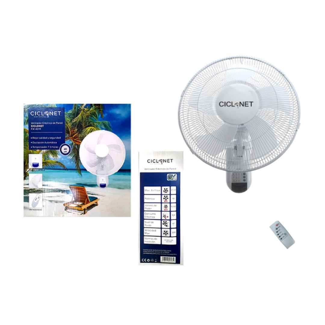 Ventilador de Pared con mando a distancia