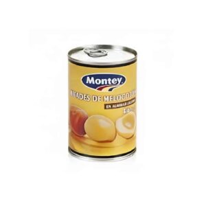 Melocotón Almíbar Montey 420g en envase, variedad esencial