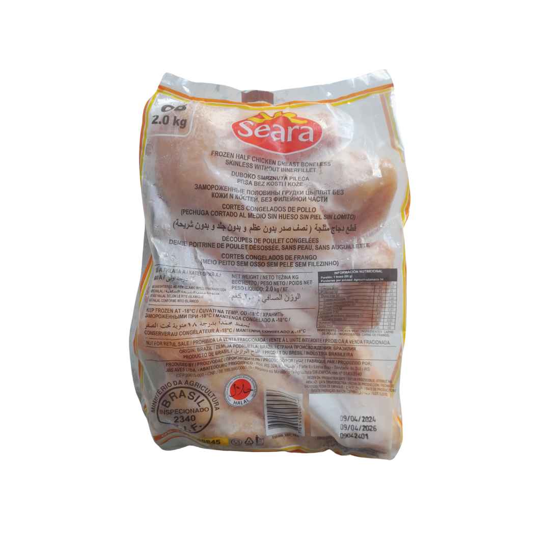 Pechuga de Pollo sin Piel y sin Hueso Bolsa 2Kg