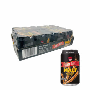 Malta Santa Isabel caja 24ud 330ml - bebida refrescante en lata