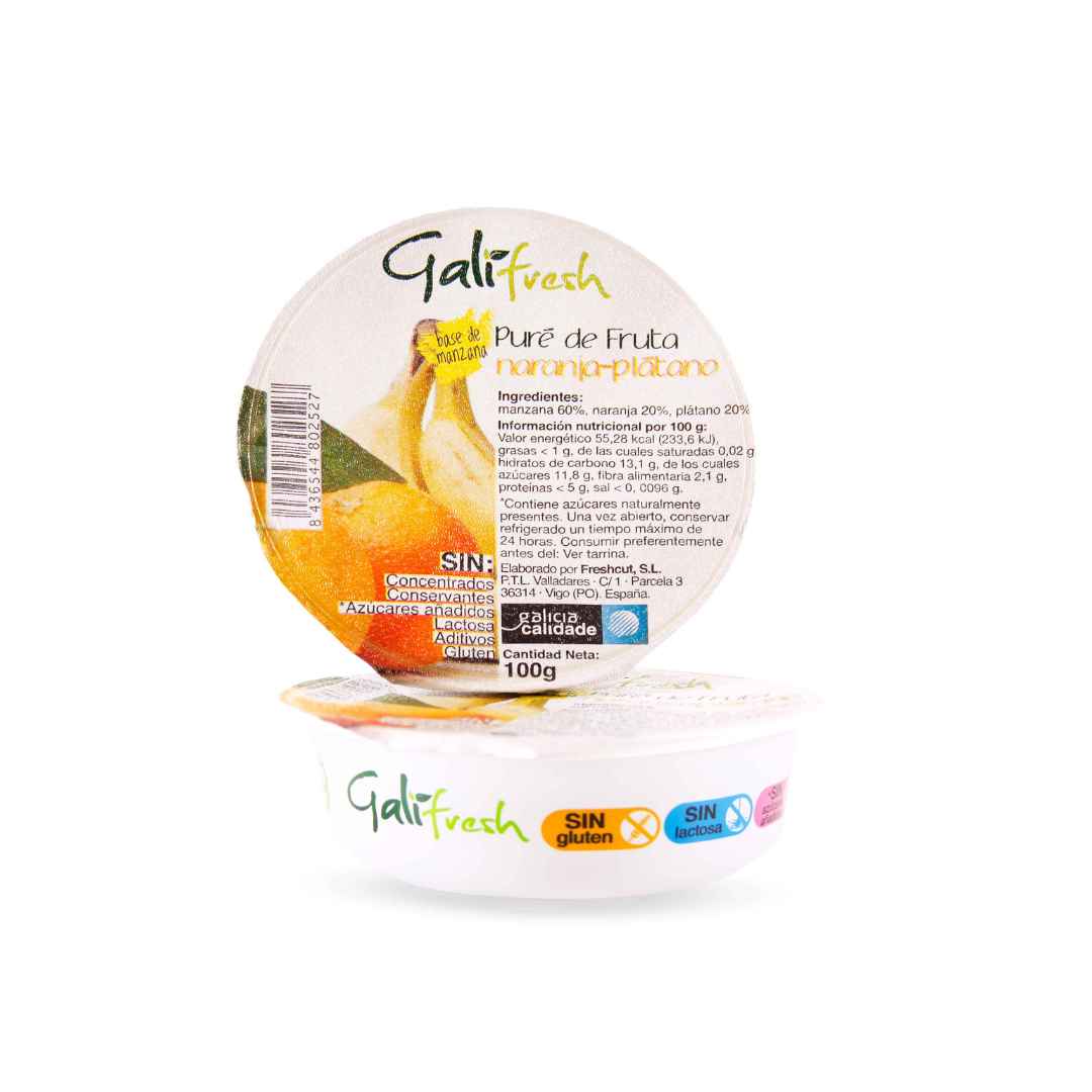 Puré de fruta Naranja y Plátano GaliFresh 100g
