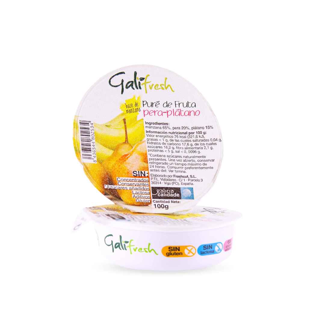 Puré de fruta Plátano y Pera GaliFresh 100g