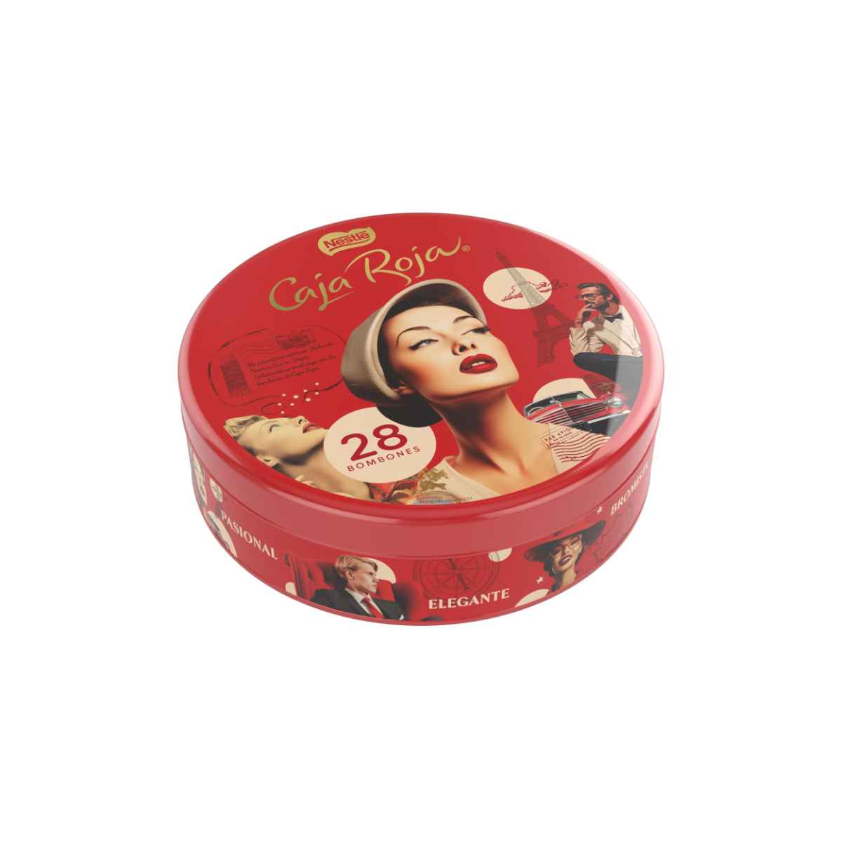 Bombón Chocolate con Leche Caja Roja Nestlé Lata 250g