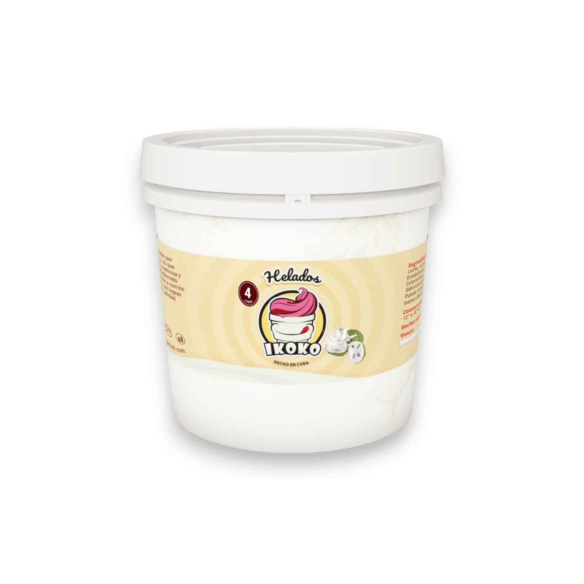 Helado Ikoko sabor Guanabana 4Lt