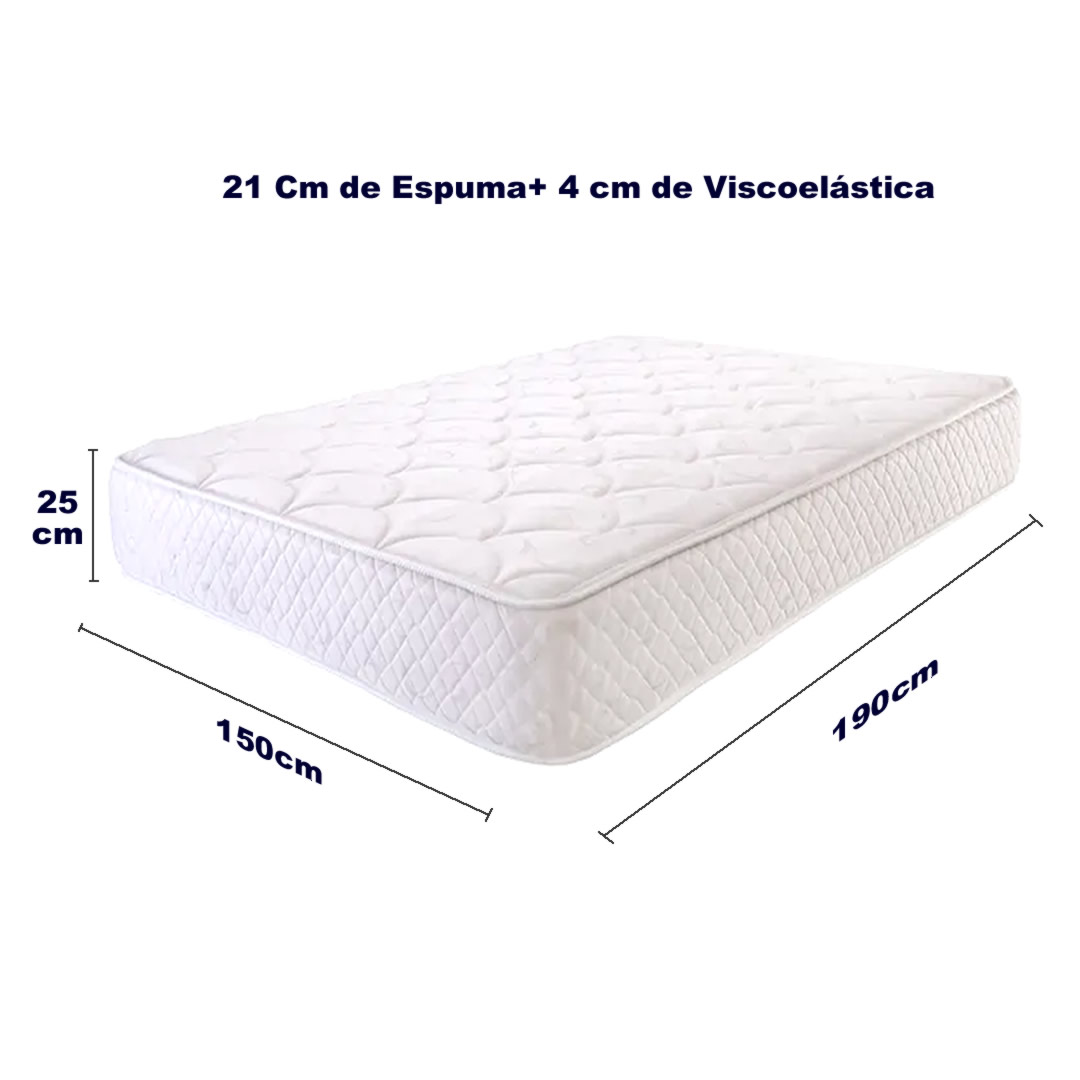 Colchón Viscoelástico 190x150x25cm