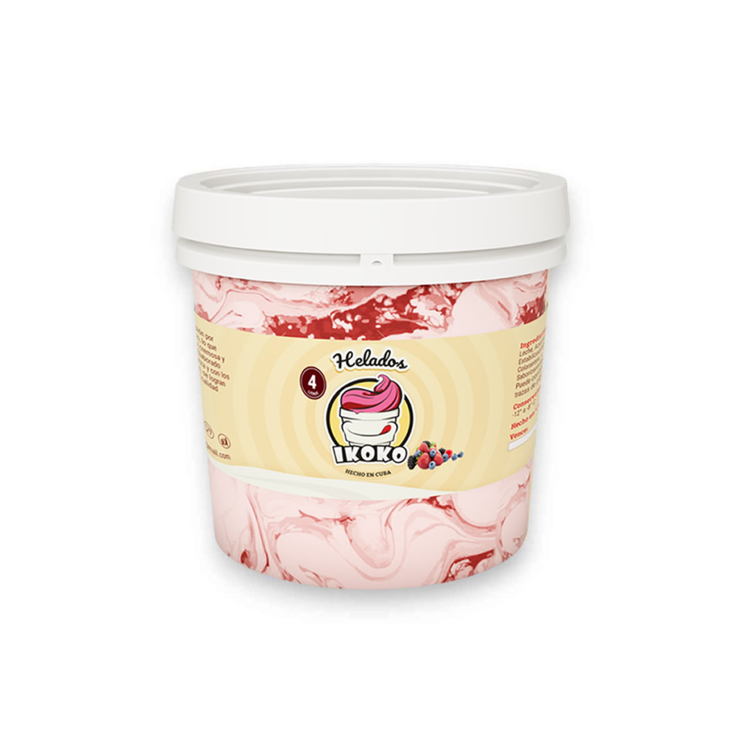 Helado Ikoko sabor Frutos del Bosque 4L