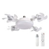Lámpara LED 60W con 4 Mini Ventiladores y Control Remoto - Iluminación y Ventilación