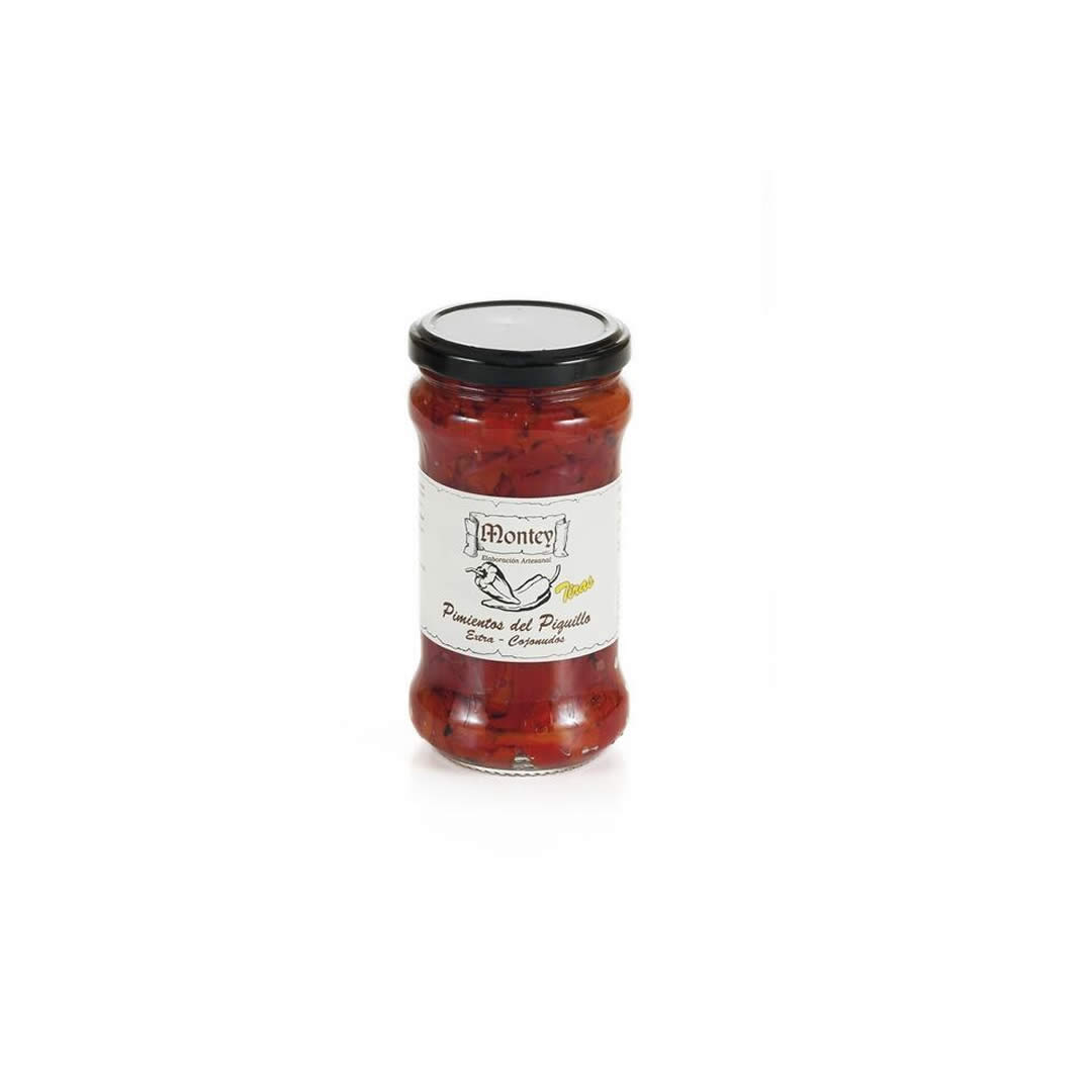 Pimientos de Piquillo Pimientos del Piquillo en Tiras Montey 314ml - Producto gourmet para tus recetas