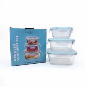 Set de Recipientes de Vidrio Cuadrados con Tapa Hermética - Esencial Pack