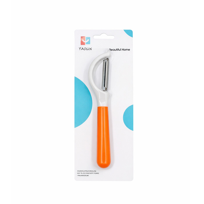 PELADOR CURVO PARA FRUTAS Y VERDURAS NARANJA